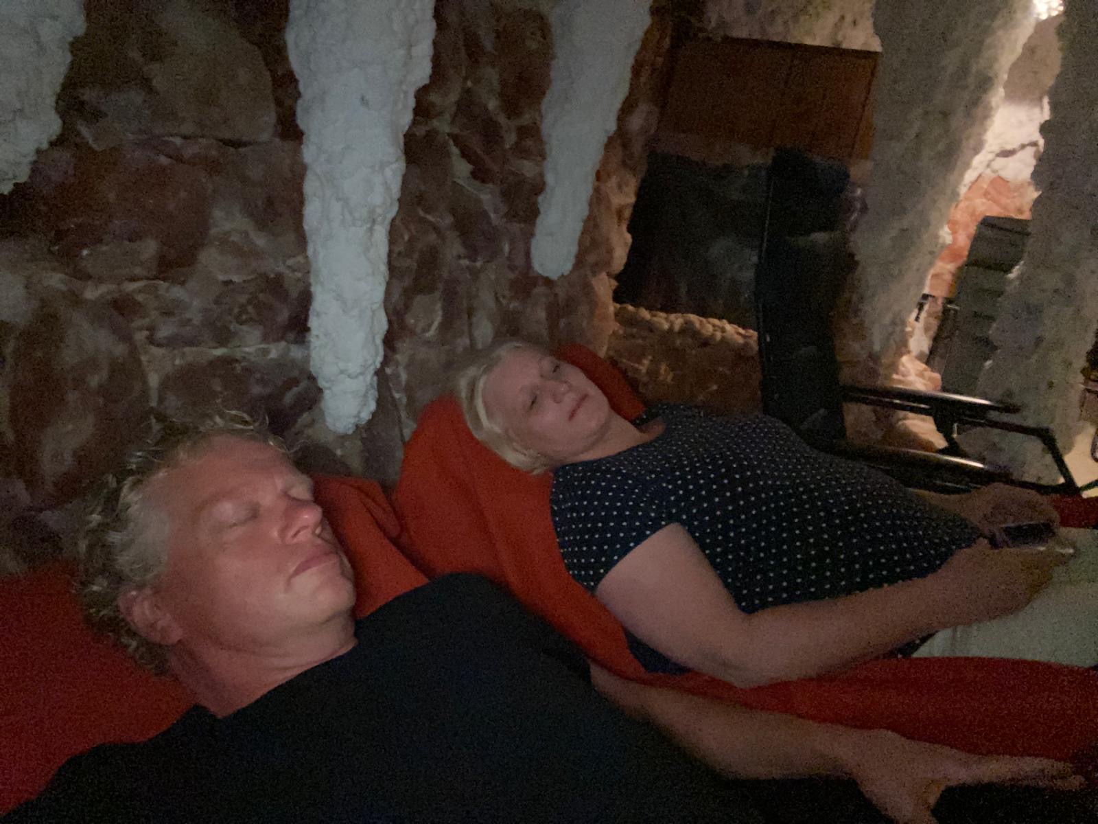 Relaxen in een zoutgrot